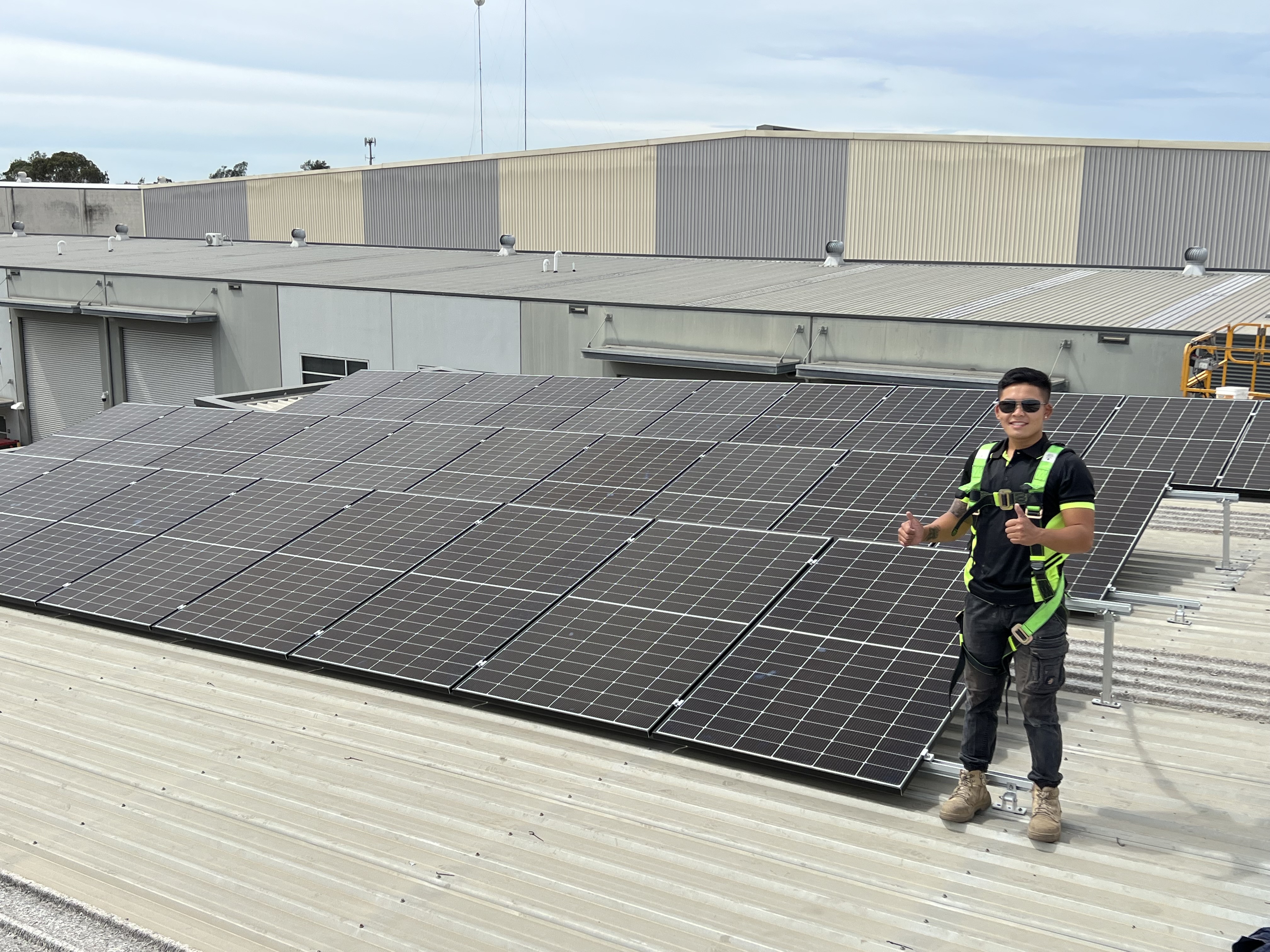 Solar Installation - Commercial solar and battery installation for a warehouse